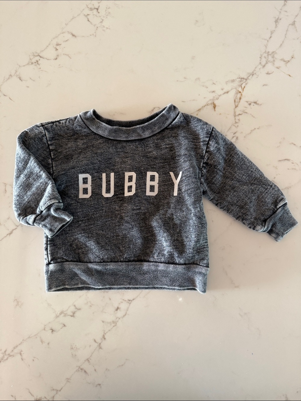 Little Bipsy Gray 'BUBBY' Kids Pullover Sweatshirt